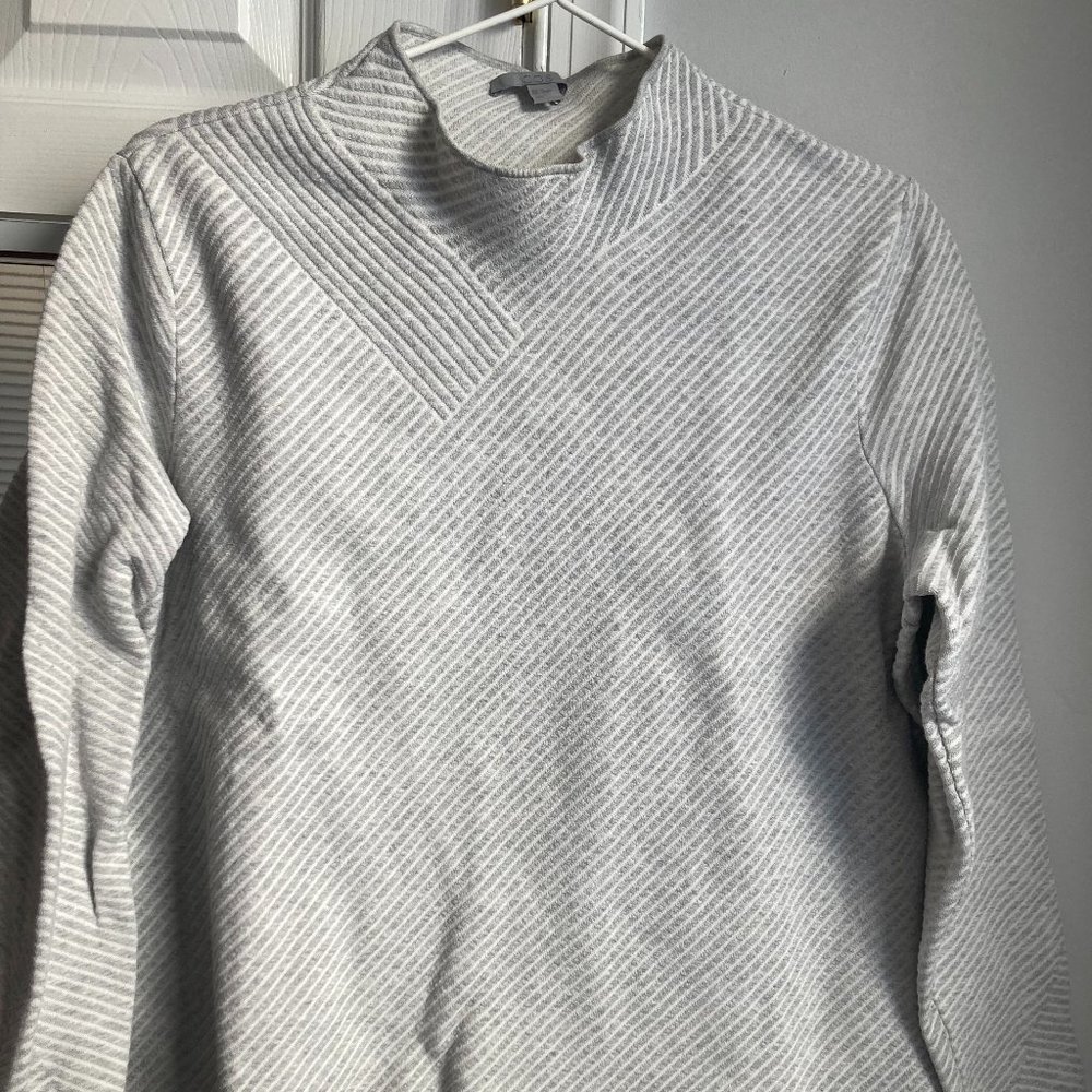 COS Light Gray Mock Neck Sweater